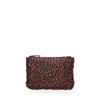 La Doublej Hand Pochette In Leopard Rosso