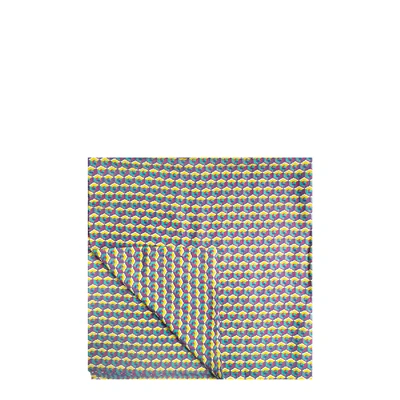 La Doublej Small Tablecloth In Cubi Giallo/fucsia