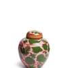 La Doublej Big Tea Jar In Wildbird Rosa/verde