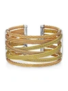 ALOR YELLOW & ROSE STAINLESS STEEL CABLE BRACELET,0400012766742