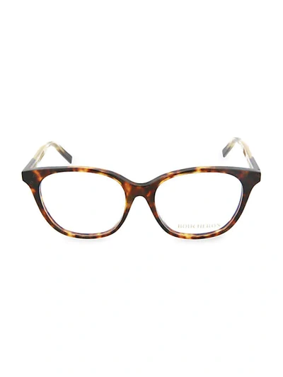 Boucheron 52mm Square Cat Eye Optical Glasses In Avana Brown