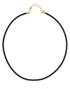 JORGE ADELER Braided Black Leather Cord Necklace
