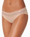 Natori Bliss Perfection Lace-waist Bikini Underwear 756092 In Cameo Rose (nude 4)