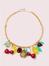 KATE SPADE TUTTI FRUITY CHARM NECKLACE,ONE SIZE
