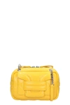PIERRE HARDY MINI ALPHA PAD SHOULDER BAG IN YELLOW LEATHER,11415456