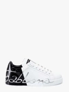 Dolce & Gabbana Dolce And Gabbana White Patent Trim Portofino Sneakers In White
