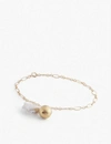 ALIGHIERI WOMENS GOLD THE MOON FEVER 24CT GOLD-PLATED BRONZE AND FRESHWATER PEARL BRACELET,R00171611