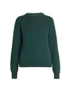 MAISON MARGIELA LOGO ELBOW-PATCH CREWNECK WOOL SWEATER,400012686974