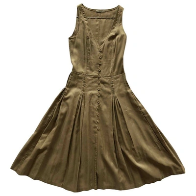 Pre-owned Bottega Veneta Khaki Cotton Dress