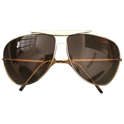 Pre-owned Giorgio Armani Brown Metal Sunglasses