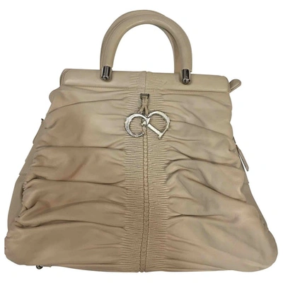 Pre-owned Dior Leather Handbag In Beige