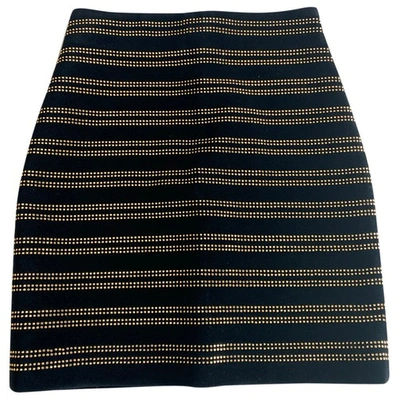 Pre-owned Balmain Black Velvet Skirt