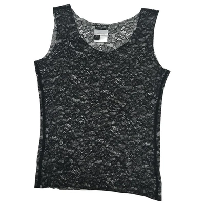 Pre-owned Chanel Lace Waistcoat In Black