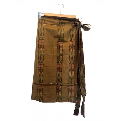 Pre-owned Etro Brown Silk Skirt
