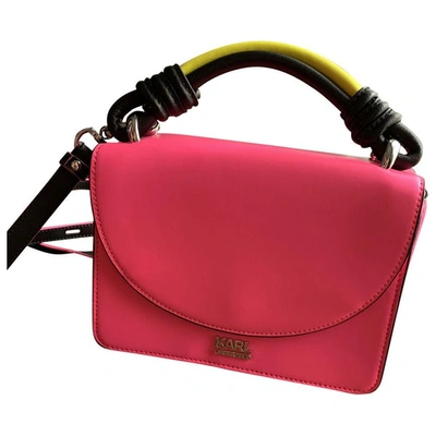Pre-owned Karl Lagerfeld Pink Leather Handbag