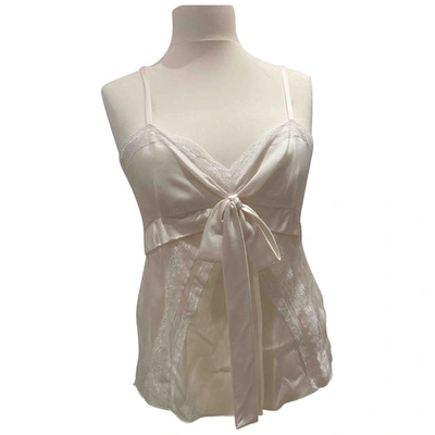 Pre-owned Dolce & Gabbana Silk Camisole In White