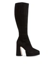 Gucci Women's Suede Platform Boot In Black