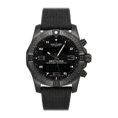 Pre-owned Breitling Black Titanium Exospace B55 Vb5510h11b1w1 Men's Wristwatch 46 Mm