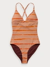 Scotch & Soda Reversible Swimsuit In Orange