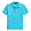 Polo Ralph Lauren Kids' Cotton Mesh Polo Shirt In Liquid Blue