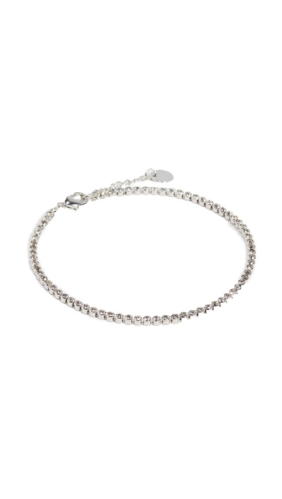 Jules Smith Bling Anklet In Silver