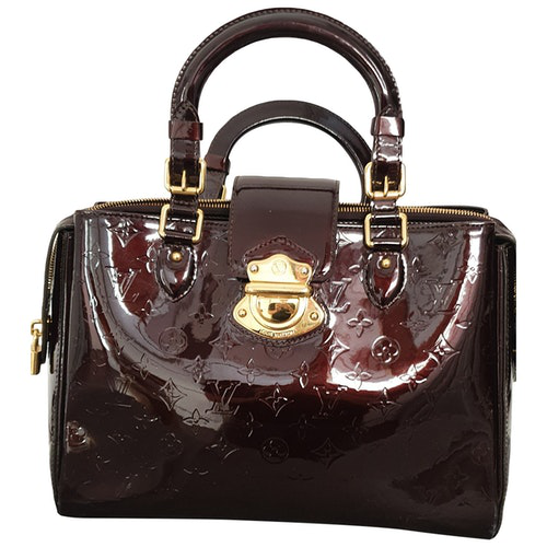 Pre-Owned Louis Vuitton Melrose Burgundy Patent Leather Handbag | ModeSens