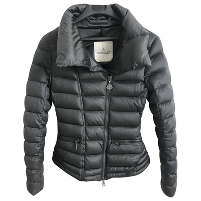 Pre-owned Moncler Grey Leather Jacket