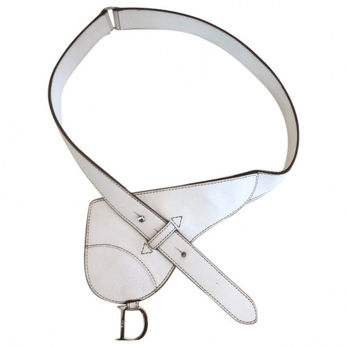 christian dior belt white