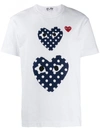 Comme Des Garçons Play Heart-print Cotton-jersey T-shirt In White
