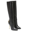 TOM FORD EMBELLISHED LEATHER KNEE-HIGH BOOTS,P00488567