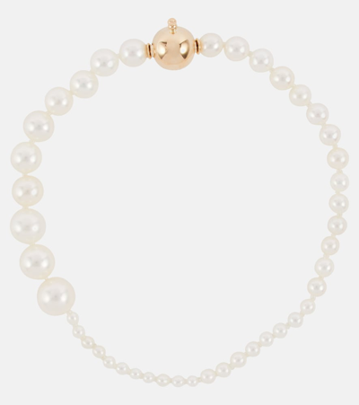 Sophie Bille Brahe Petite Peggy 14-karat Gold Pearl Bracelet