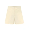 JIL SANDER HIGH-RISE COTTON SHORTS,P00489307