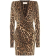 ALEXANDRE VAUTHIER LEOPARD-PRINT JERSEY MINIDRESS,P00487108