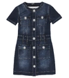 BALMAIN COTTON-BLEND DENIM DRESS,P00481062