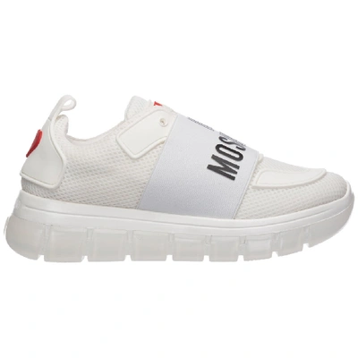 Love Moschino White Mesh With Logo Sneaker