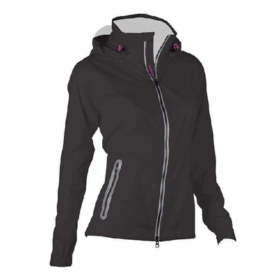 Zero Restriction Hooded Olivia Jacket In Black/metallic Silver