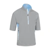 Zero Restriction Power Torque 1/4 Zip Short Sleeve In Metallic Silver/atlantic