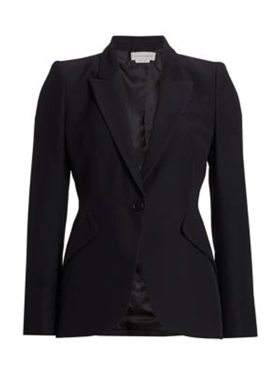 ALEXANDER MCQUEEN WOMEN'S TAILORED PEAK-LAPEL JACKET,400010816558