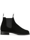 R.m.williams R.m. Williams Black Suede Comfort Craftsman Chelsea Boots In Black