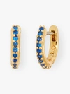 Shop Kate Spade Tiny Twinkles Pavé Mini Hoops In Clear/gold