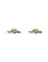 CELINE GOLD AND RHODIUM KNOT EARRINGS,11407494