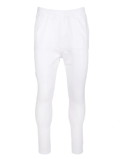 Dsquared2 Sport Fit Cotton Jersey Sweatpants In White