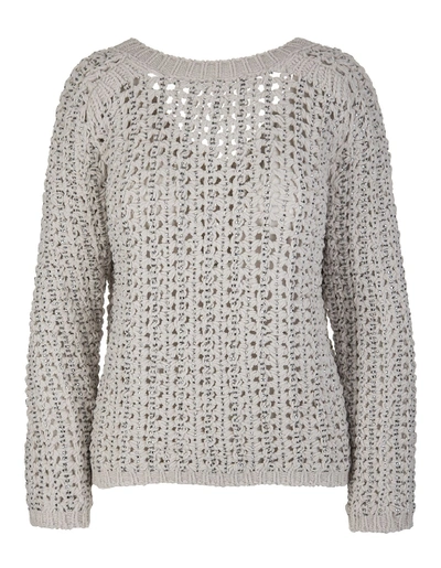 Ermanno Scervino Crystal Embellished Jumper In Grey