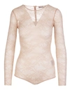 RED VALENTINO LACE JERSEY BODY WITH FLORAL PATTERN,11407425