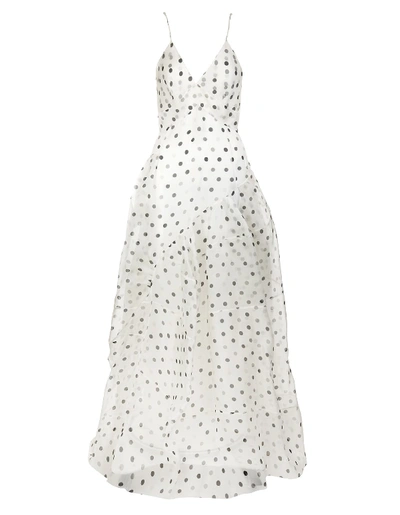 Ermanno Scervino Polka Dot Patterned Silk Dress In White