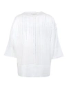 ERMANNO SCERVINO LINEN BLOUSE WITH SILVER INSERTS,11405320