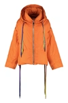 Khrisjoy Cropped Feather-down Puffer Jacket In Orange