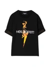 NEIL BARRETT BLACK BOY T-SHIRT,11409992