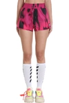 OFF-WHITE ACTIVE TIGER SHORTS IN FUXIA POLYAMIDE,11409724