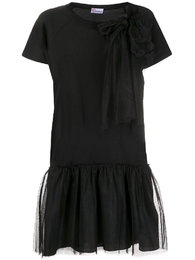 Red Valentino Bow Detail Dress In Black